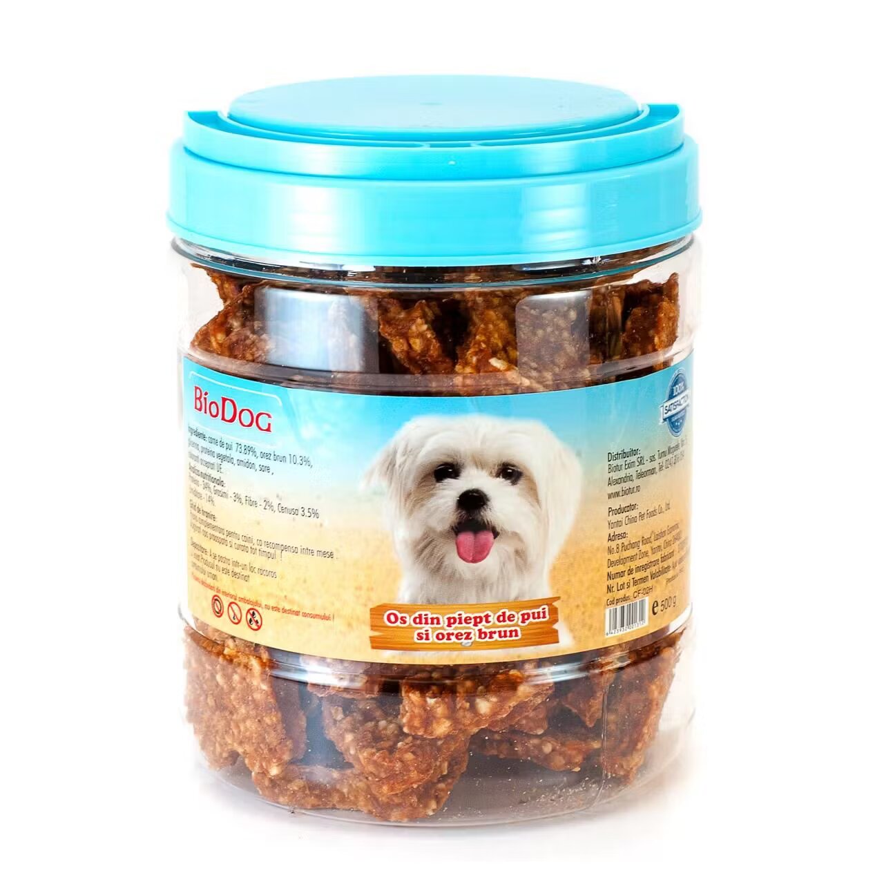 Biodog Recompense Pentru Caini Os Din Piept De Pui Si Orez Brun 500 Gr/ Cf-02h