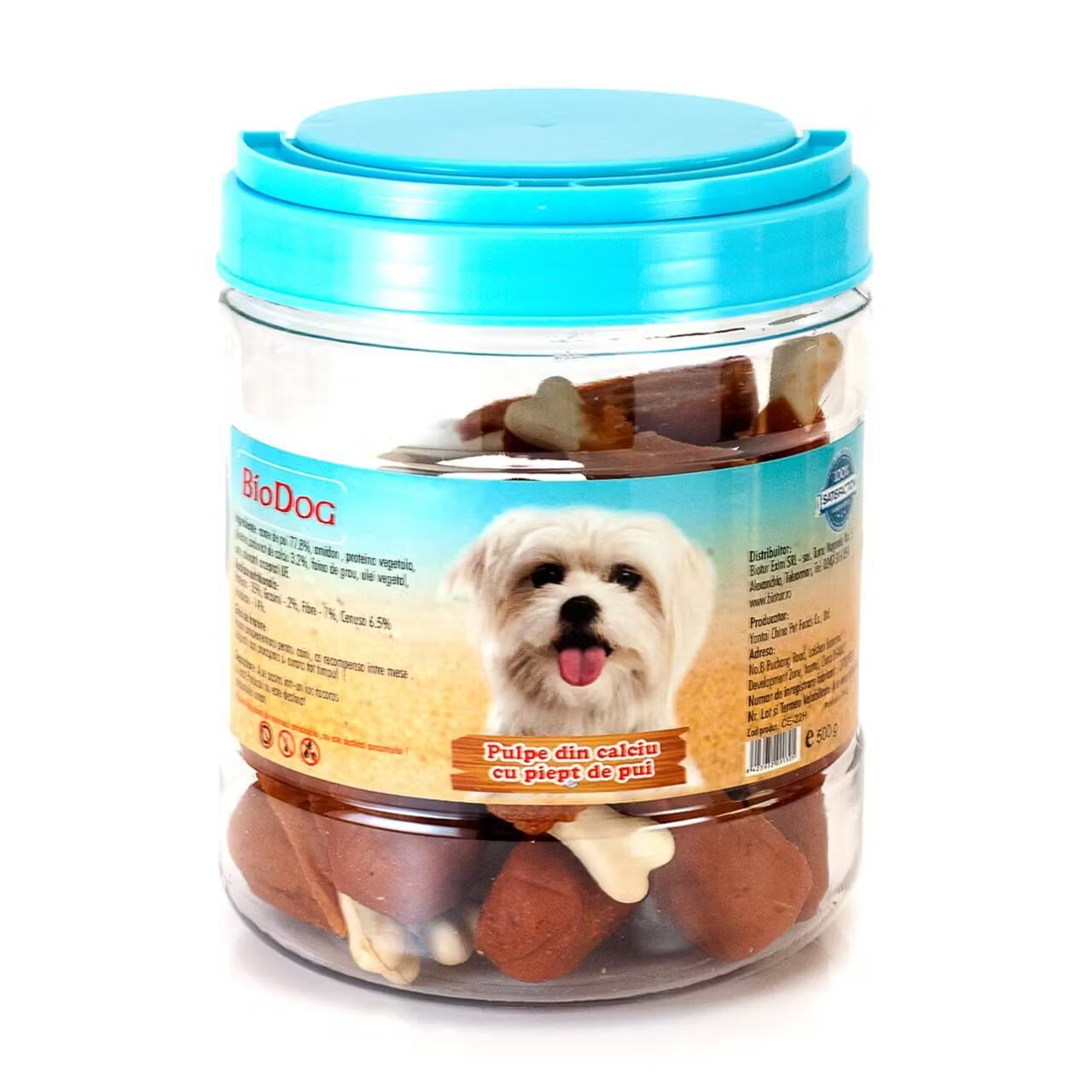 Biodog Recompense Pentru Caini Pulpe Din Calciu Cu Piept De Pui 500 Gr/ Ce-22h