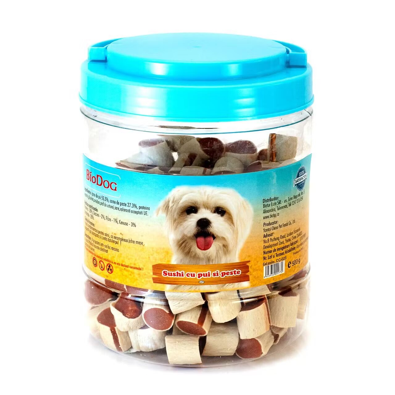Biodog Recompense Pentru Caini Sushi Cu Pui Si Peste 500 Gr/ Cc-02s