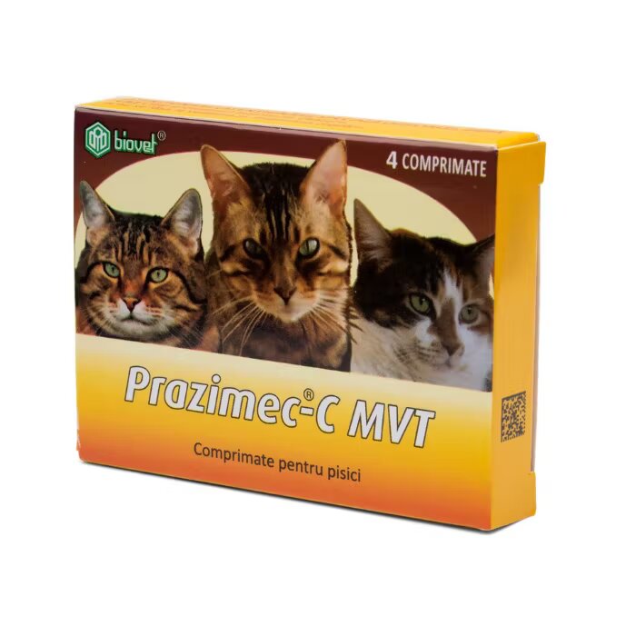 Biovet Antiparazitar intern Prazimec C Pisici 4 comprimate