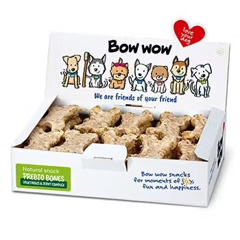 Bow Wow Recompense pentru Caini Os Natural cu Legume Condroitina si Glucozamina 30 buc