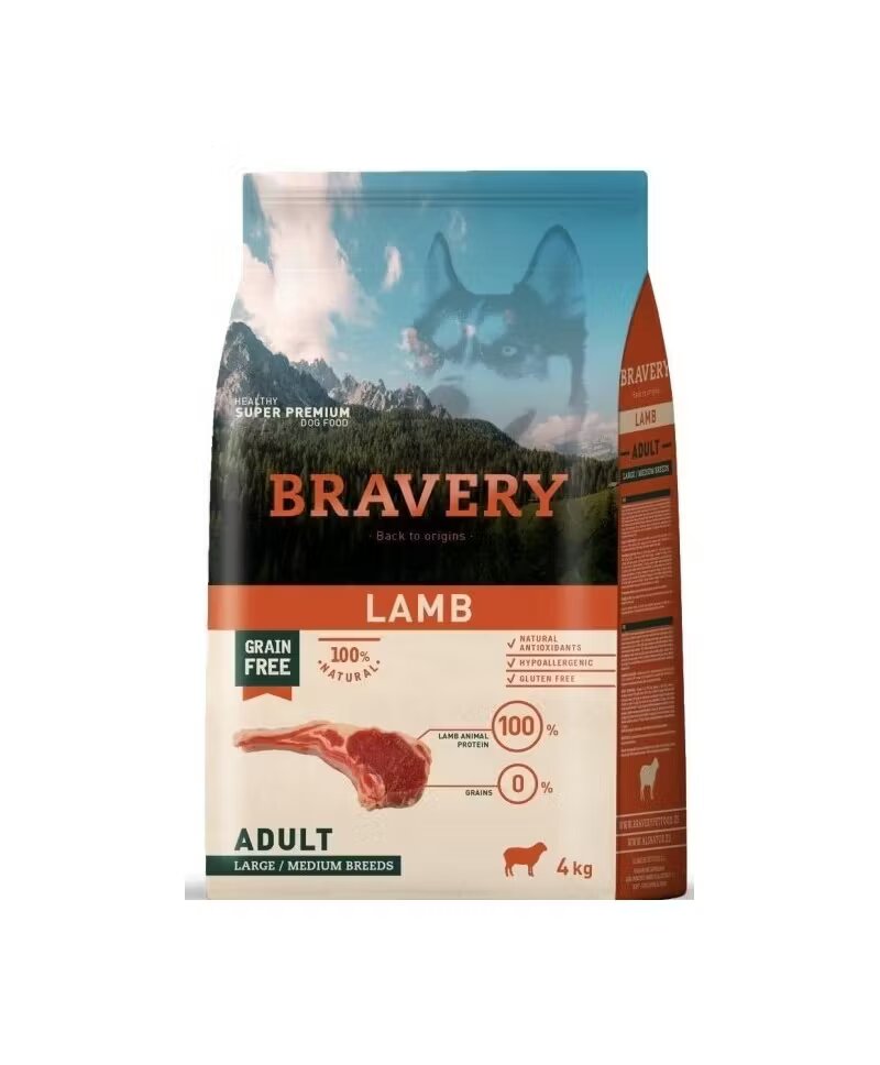 Bravery Hrana Uscata Caini Dog Large-Medium Adult Miel 4 kg