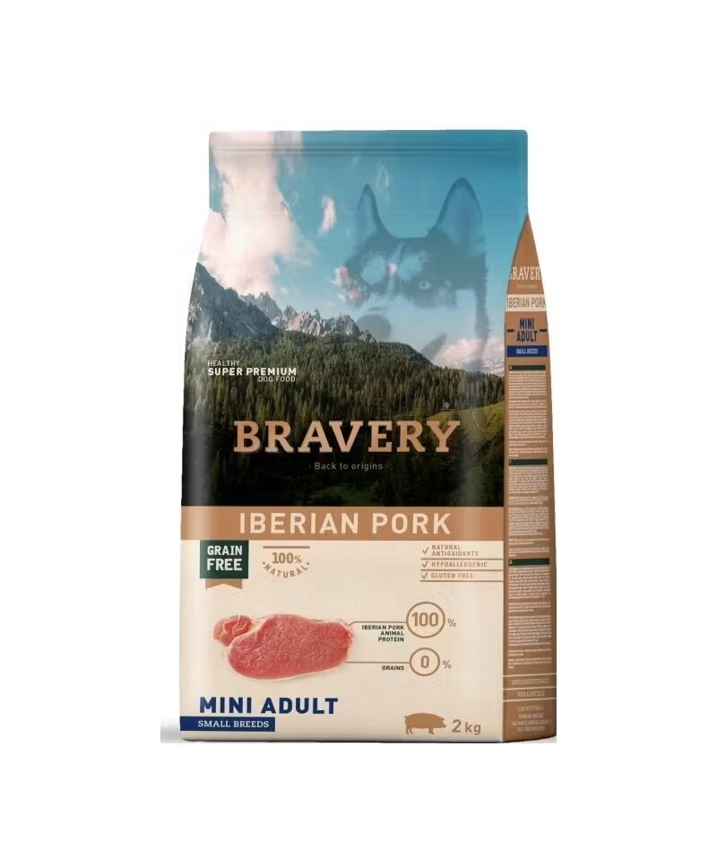 Bravery Hrana Uscata Caini Dog Mini Adult Porc Iberic 2 kg