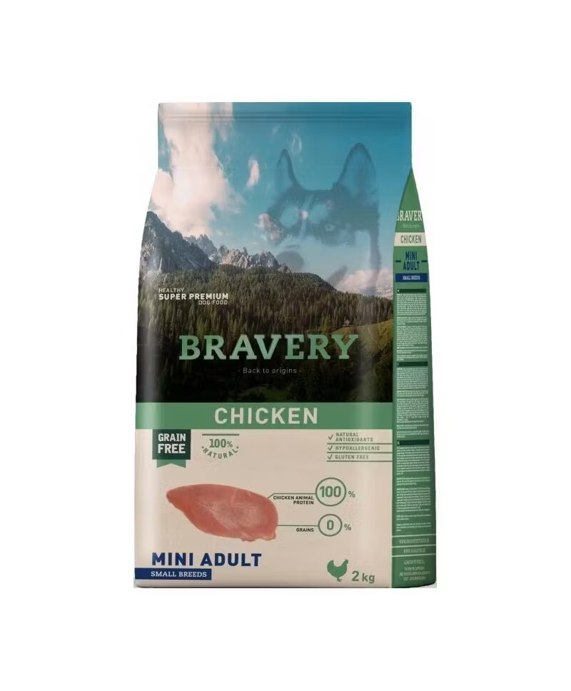Bravery Hrana Uscata Caini Dog Mini Adult Pui 2 kg
