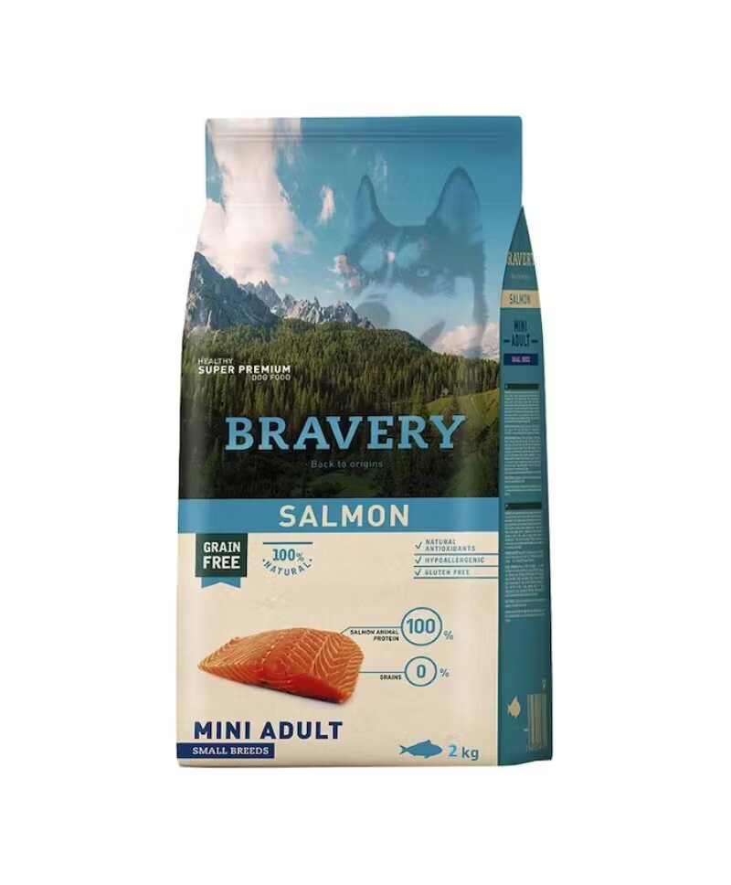 Bravery Hrana Uscata Caini Dog Mini Adult Somon 2 kg