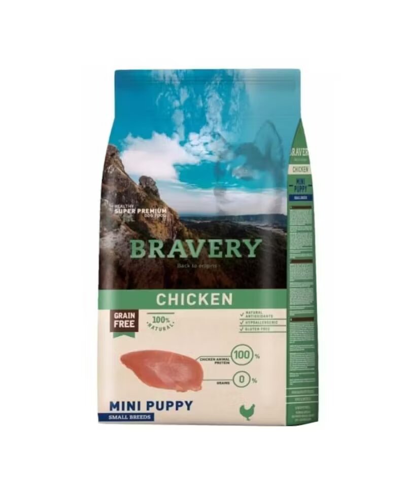 Bravery Hrana Uscata Caini Dog Mini Puppy Pui 2 kg
