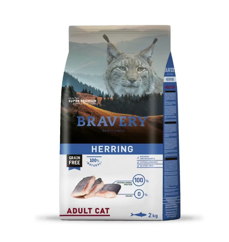 Bravery Hrana Uscata Pisici Adult Cat Hering 2 kg