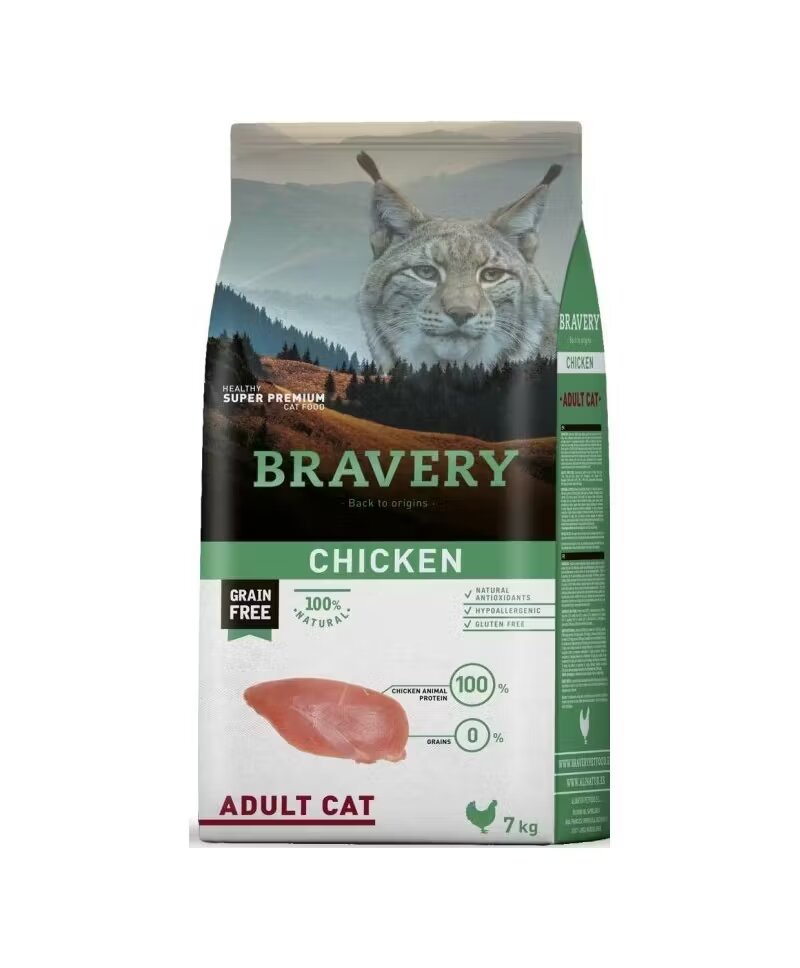 Bravery Hrana Uscata Pisici Adult Cat Pui 7 kg