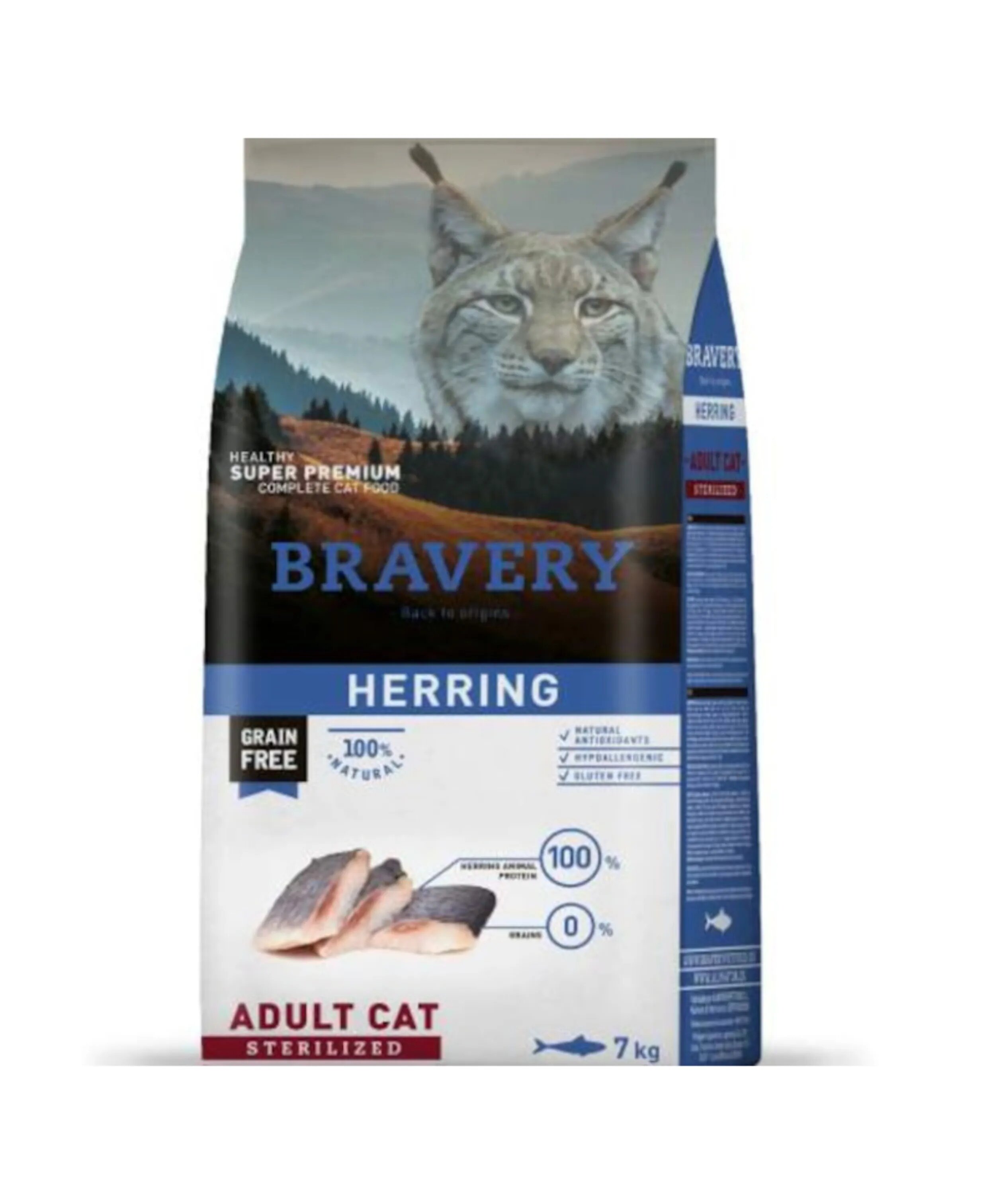 Bravery Hrana Uscata Pisici Adult Cat Sterilised Hering 7 kg