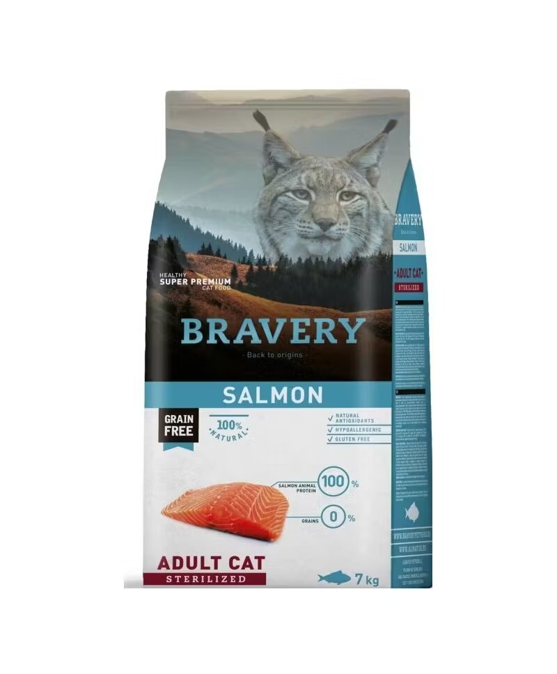 Bravery Hrana Uscata Pisici Adult Cat Sterilised Somon 7 kg
