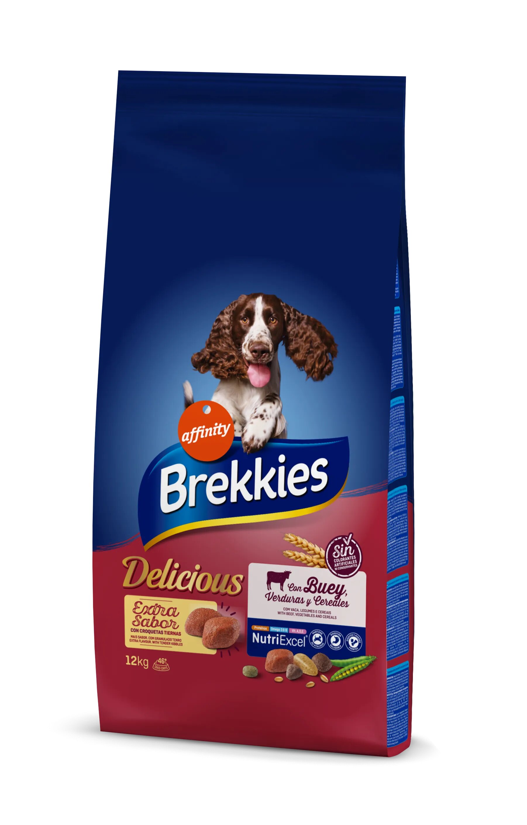Brekkies Hrana uscata caini Dog Delicious Vita 12 kg