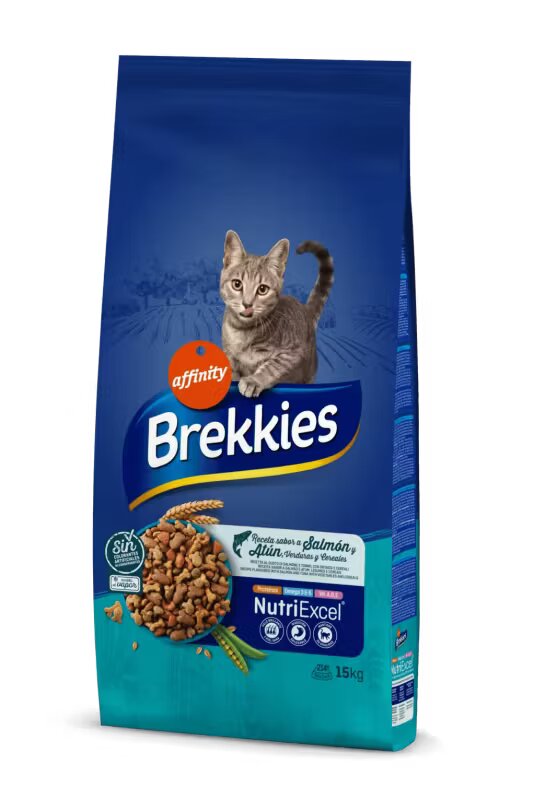 Brekkies Hrana uscata pisici NutriExcel Cat Somon & Ton 15 kg