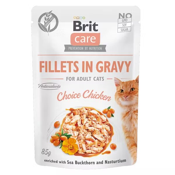 Brit Care Cat Fillets in Gravy Choice Chicken 85 g