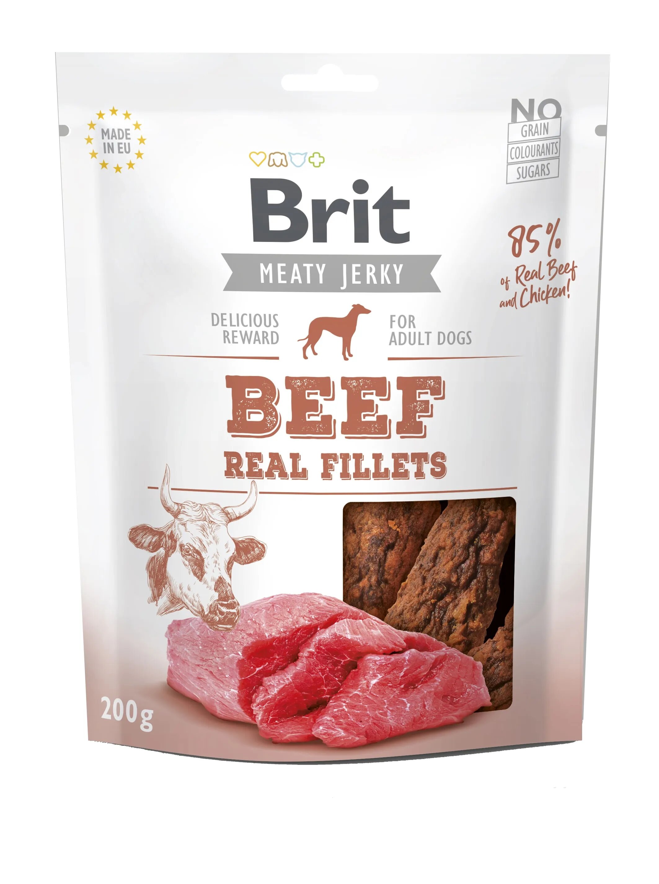 Brit Dog Jerky Beef Fillets 200 g