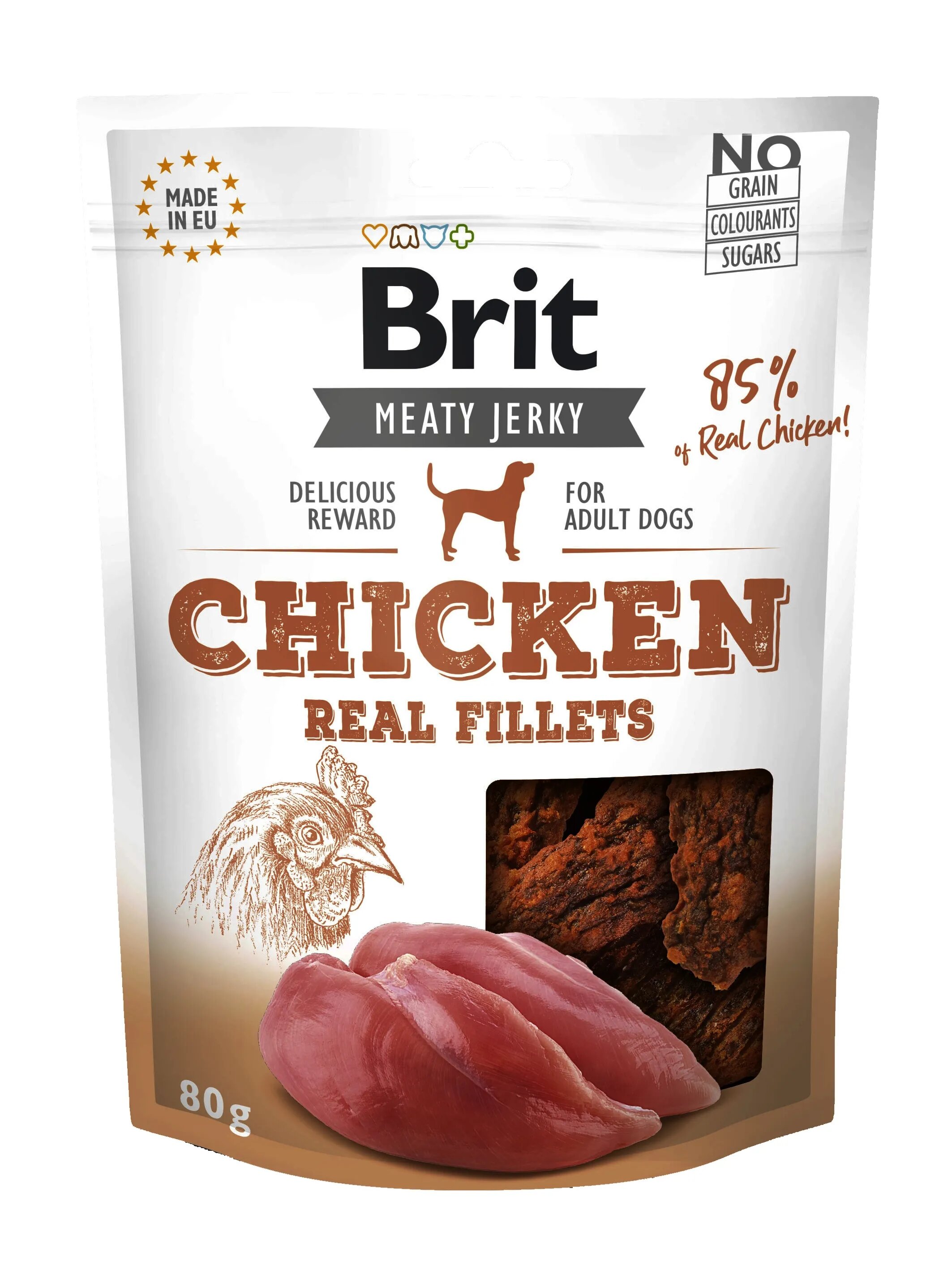 Brit Dog Jerky Chicken Fillets 80 g