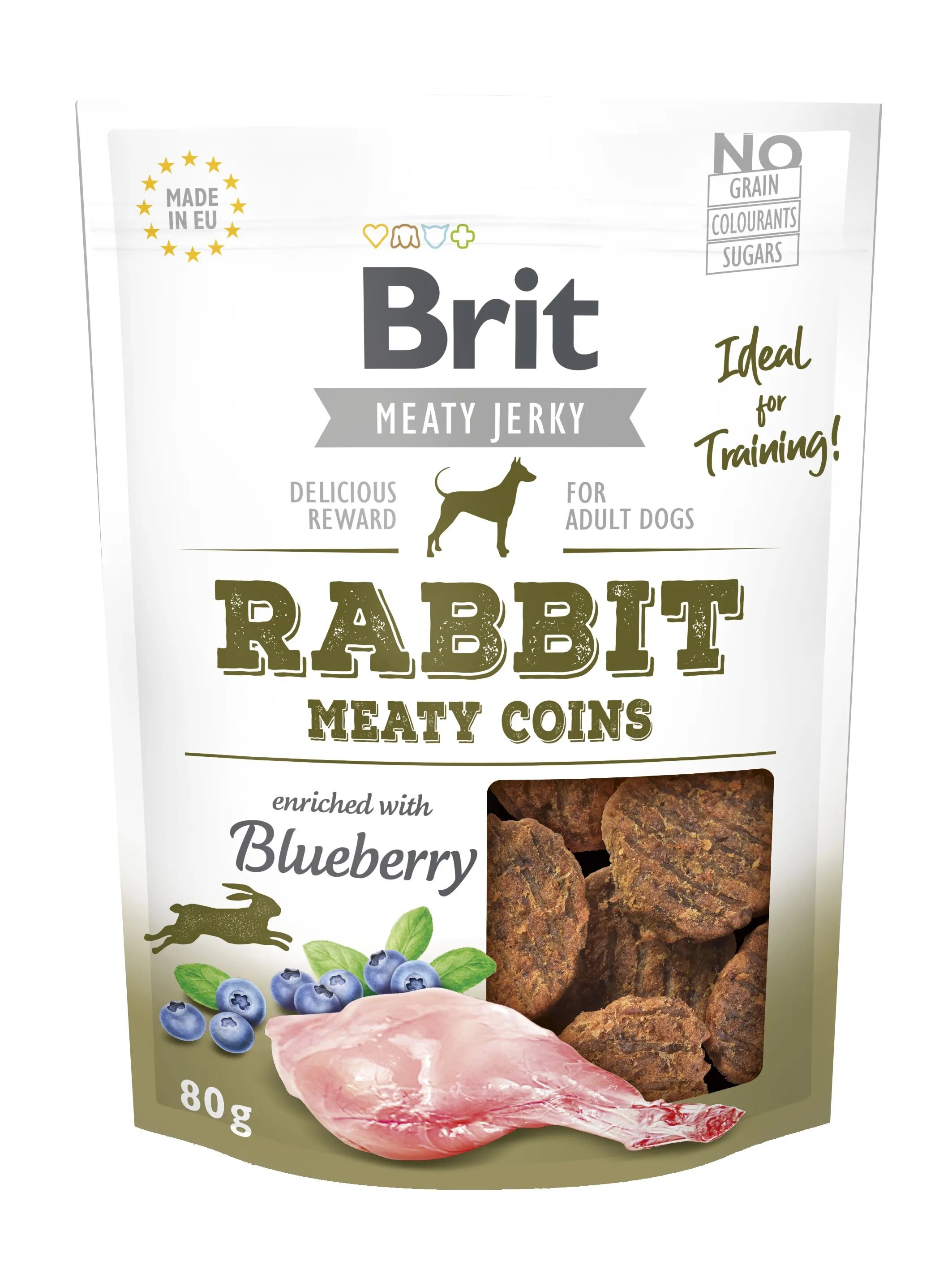 Brit Dog Jerky Rabbit Meaty Coins 80 g