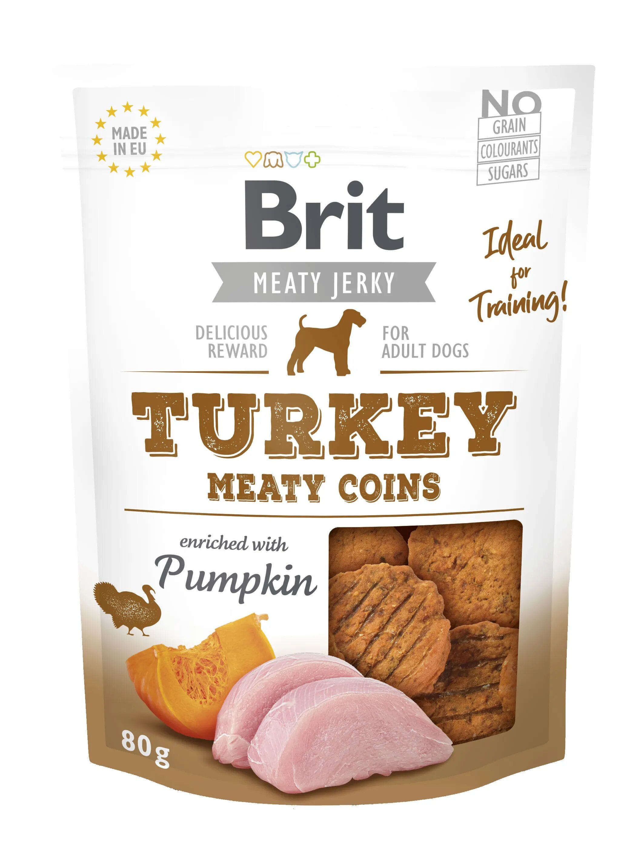 Brit Dog Jerky Turkey Meaty Coins 80 g
