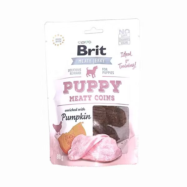 Brit Jerky Snack Turkey Meaty Coins for Puppies 80 g