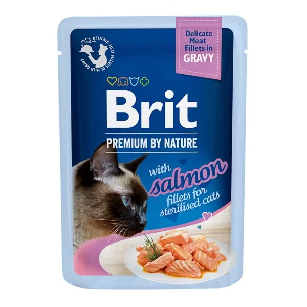 Brit Premium Brit Cat Delicate Salmon in Gravy for Sterilised 85 g