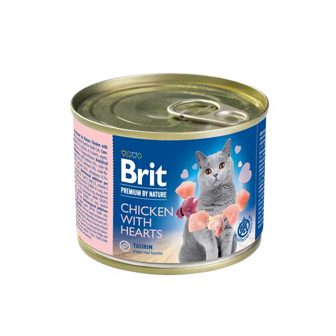 Brit Premium By Nature Cat Chicken With Hearts 200 g