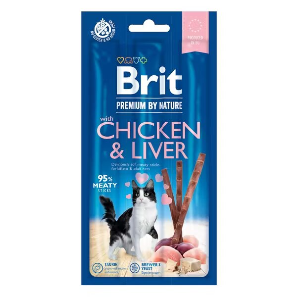 Brit Premium By Nature Cat Sticks With Chicken and Liver 3 sticks