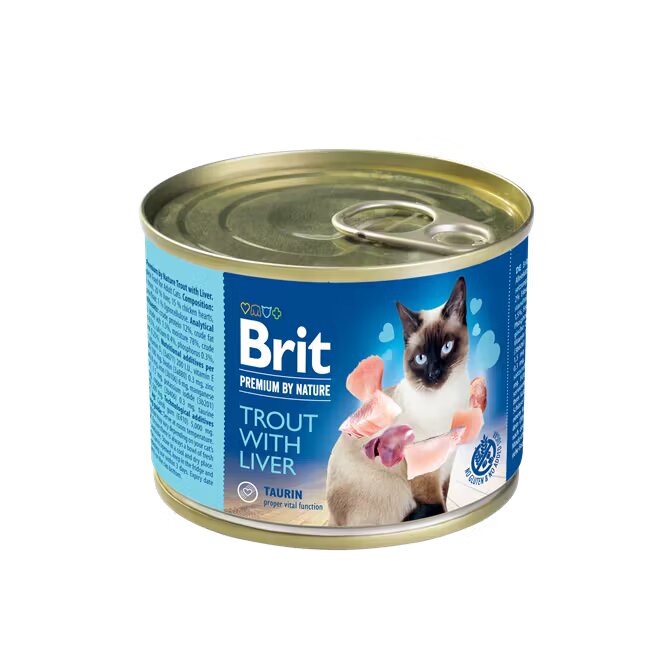 Brit Premium By Nature Cat Trout With Liver 200 g