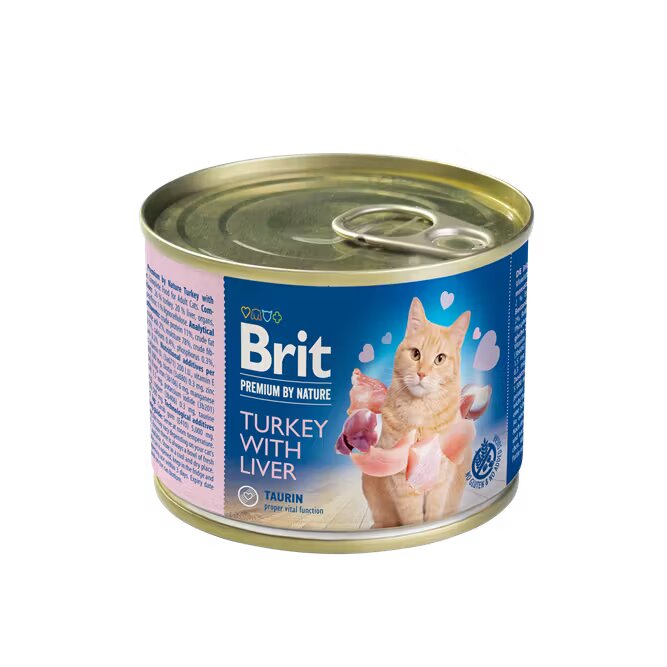 Brit Premium By Nature Cat Turkey With Liver 200 g