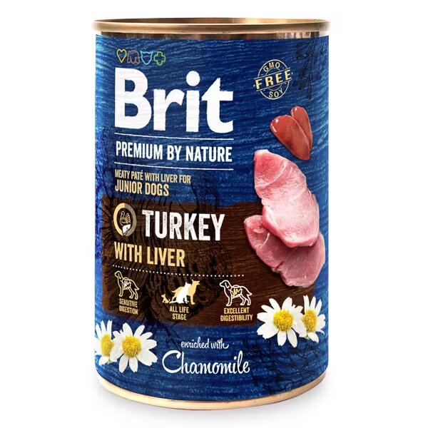 Brit Premium by Nature Junior Dogs Turkey with Liver 400 g