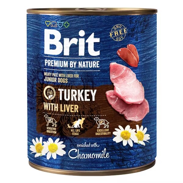 Brit Premium by Nature Junior Dogs Turkey with Liver 800 g