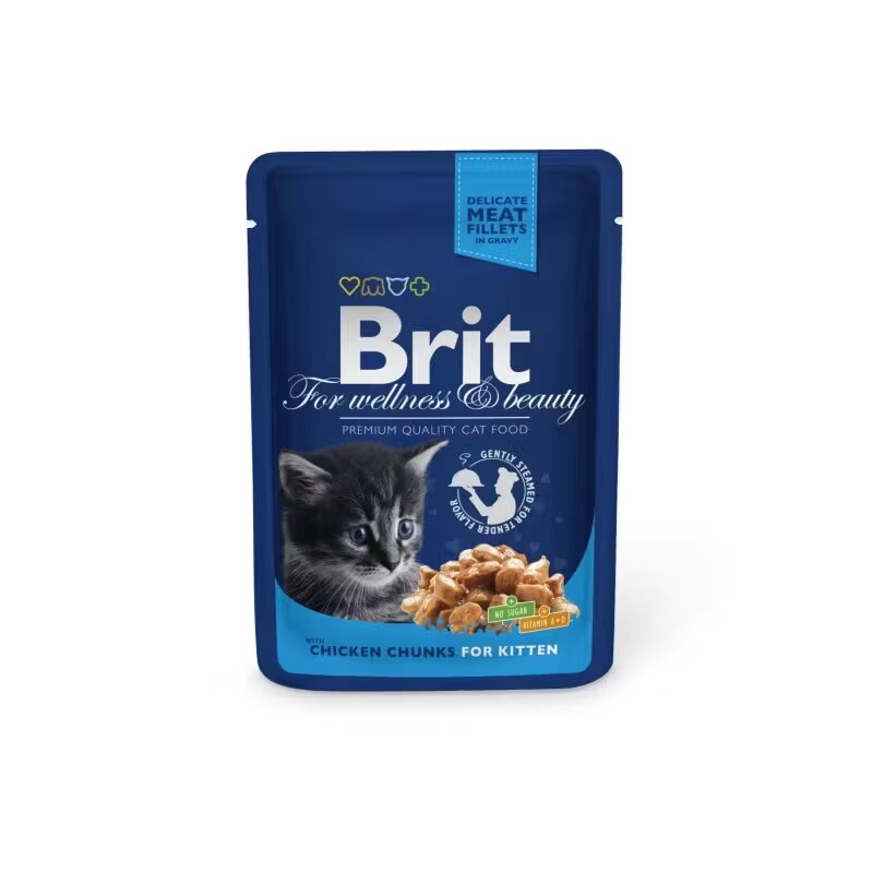 Brit Premium Cat Junior plic cu carne de pui 100 g