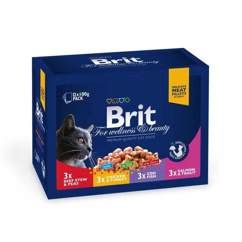 Brit Premium Cat plic Family Variety 12 Plicuri x 100 g