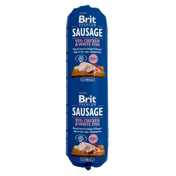 Brit Premium Salam Brit Pui si Peste Alb 800 g