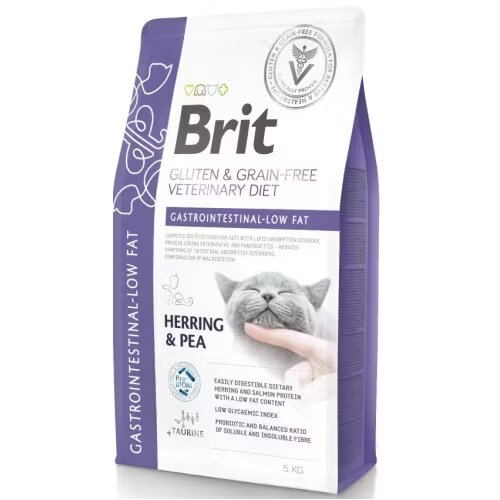 Brit Veterinary Diets Brit Grain Free Veterinary Diets Cat Gastrointestinal Low Fat 5 kg