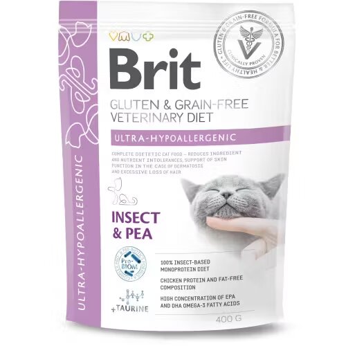 Brit Veterinary Diets Brit Grain Free Veterinary Diets Cat Ultra-Hypoallergenic 400 g