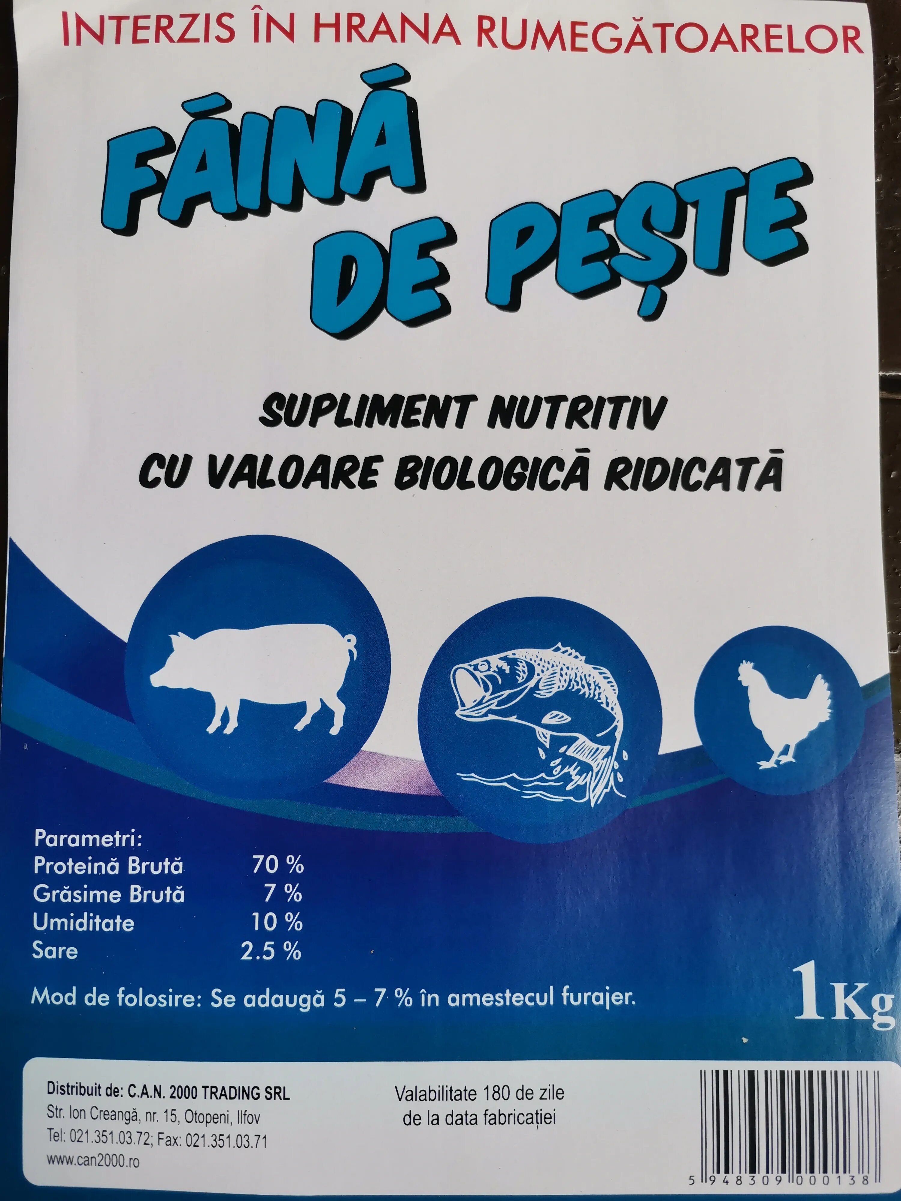 C.A.N 2000 Extru Can Faina de Peste 1 kg