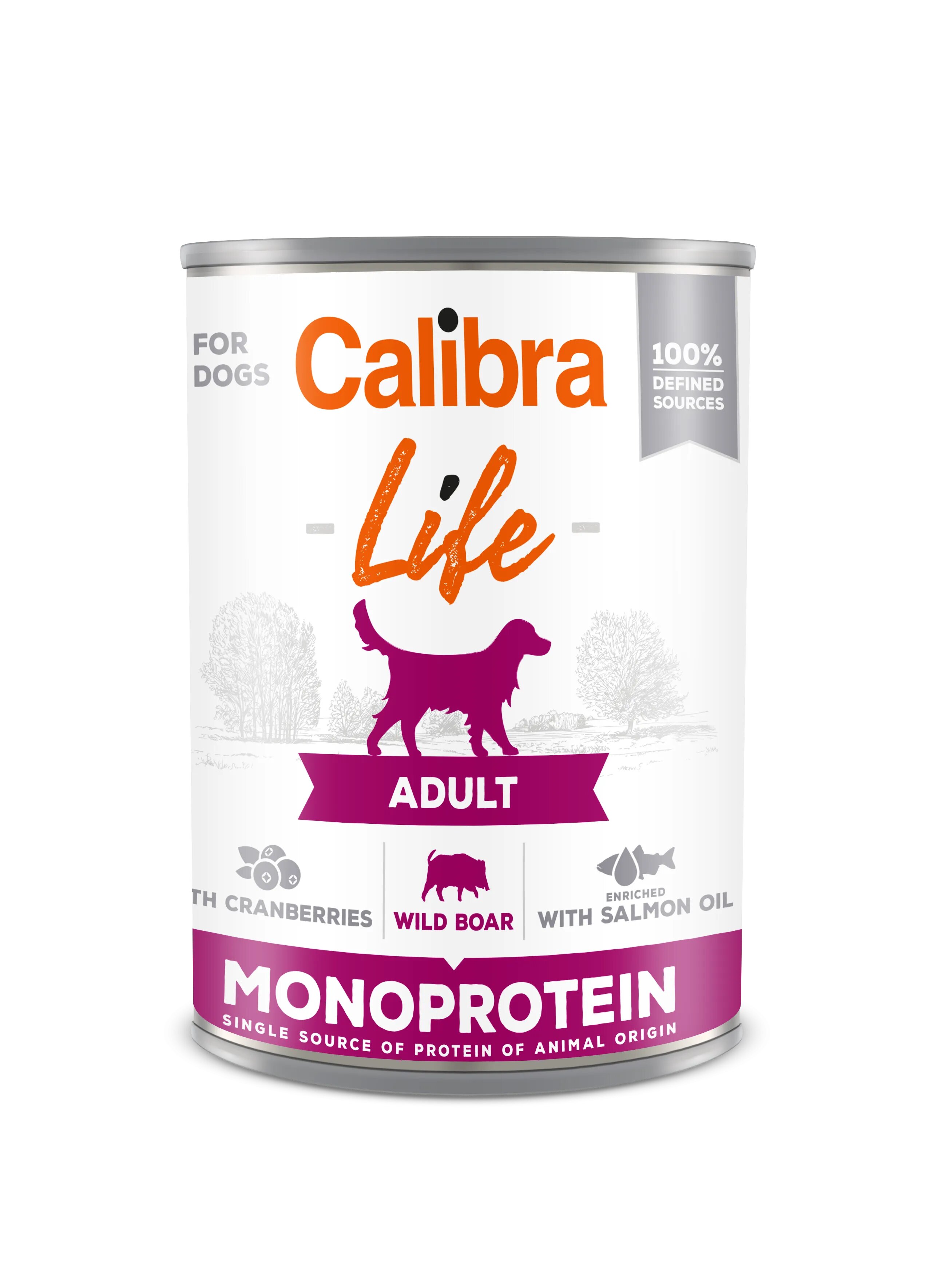 Calibra Hrana umeda caini Dog Life Adult Wild Boar with Cranberries 400 g