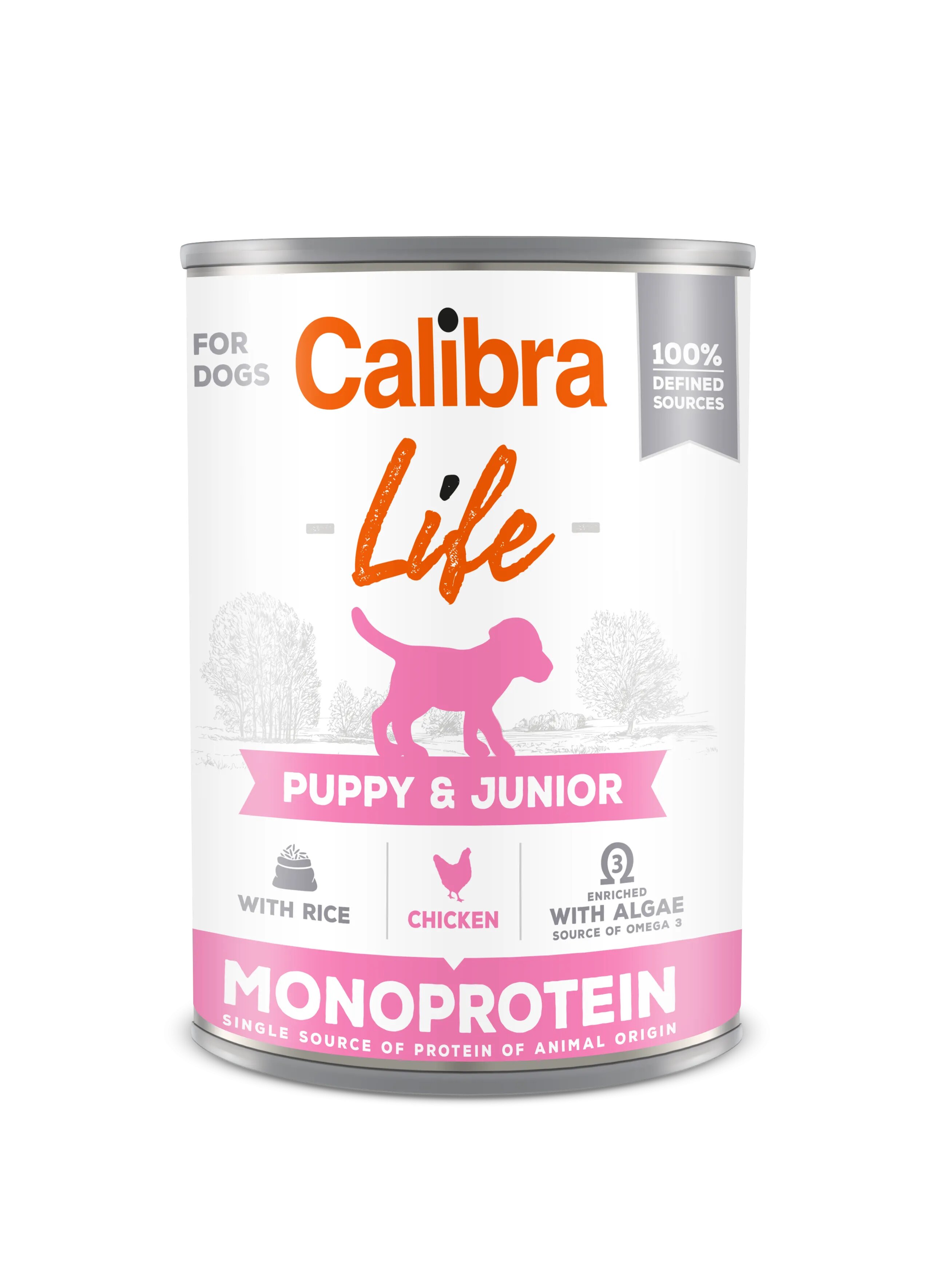Calibra Hrana umeda caini Dog Life Puppy & Junior Chicken & Rice 400 g