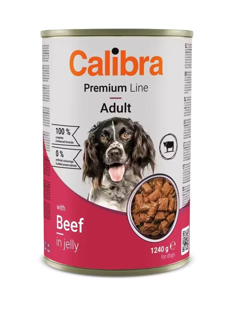 Calibra Hrana umeda caini Dog Premium Can with Beef 1240 g