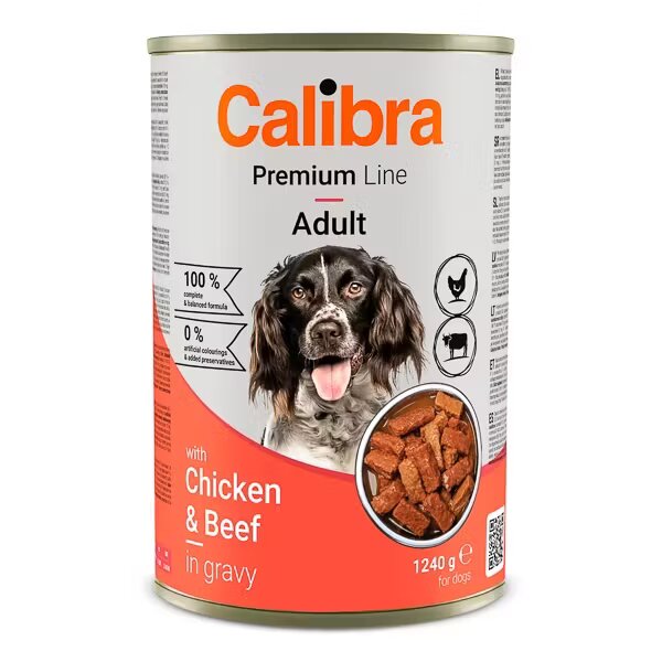 Calibra Hrana umeda caini Dog Premium Can with Chicken & Beef 1240 g