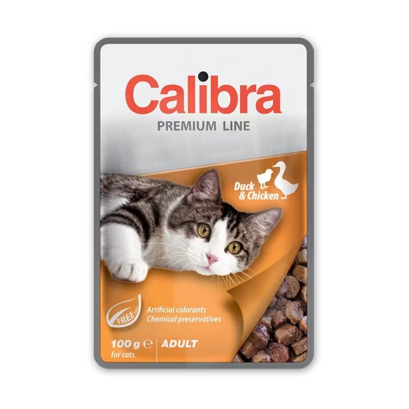 Calibra Hrana umeda pisici Cat Pouch Premium Adult Duck & Chicken 100 g