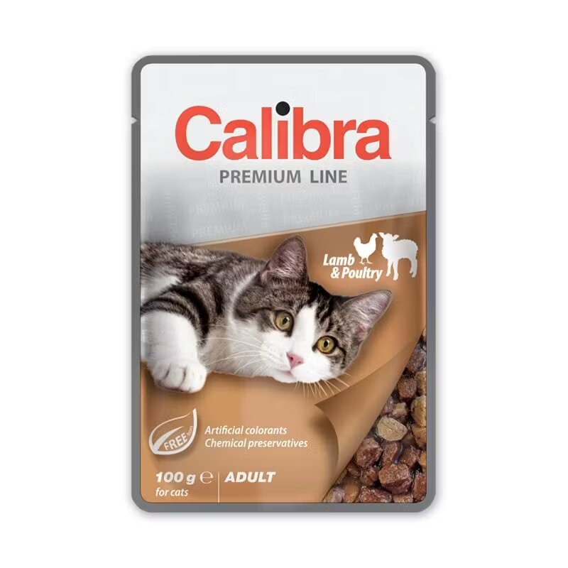 Calibra Hrana umeda pisici Cat Pouch Premium Adult Lamb & Poultry 100 g