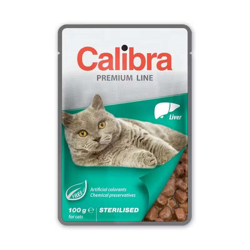 Calibra Hrana umeda pisici Cat Pouch Premium Adult Sterilized Liver 100 g
