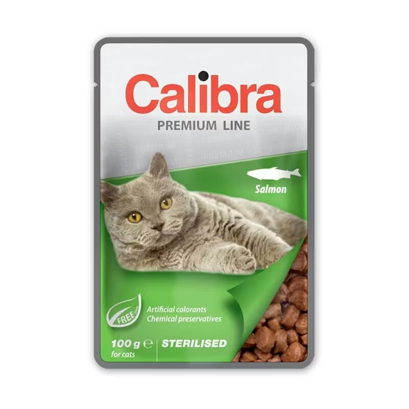 Calibra Hrana umeda pisici Cat Pouch Premium Adult Sterilized Salmon 100 g