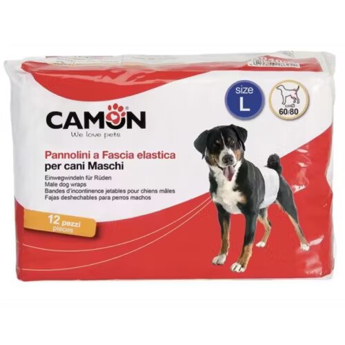 Camon Scutece pentru caini masculi L 60/80 cm 12 buc