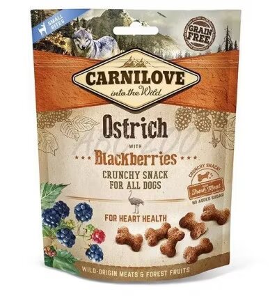 Carnilove Dog Crunchy Snack Ostrich With Blackberries 200 g