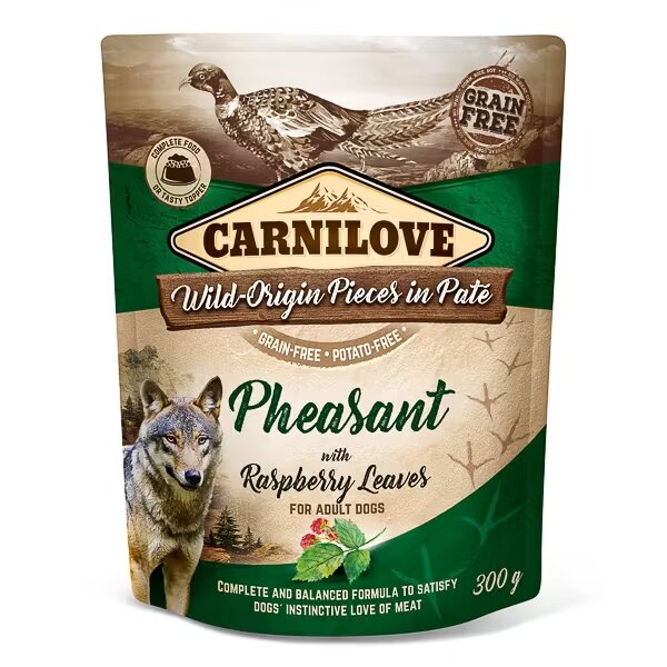 Carnilove Dog Pouch Paté Pheasant with Raspberry Leaves 300 g