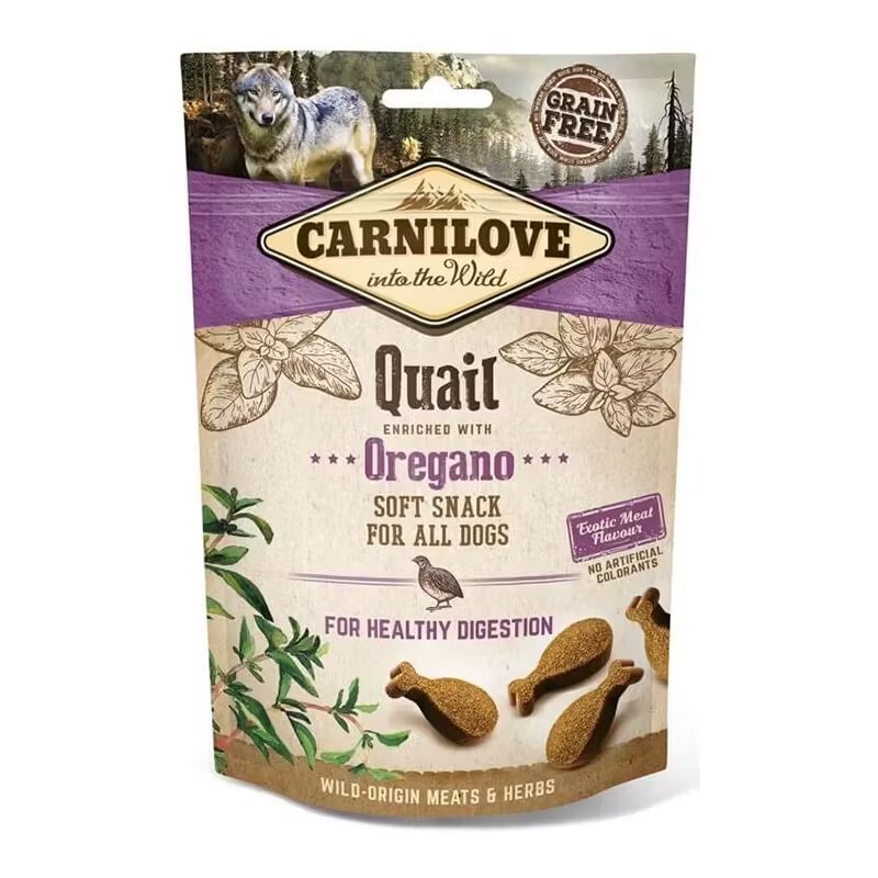 Carnilove Dog Semi Moist Snack Quail with Oregano 200 g