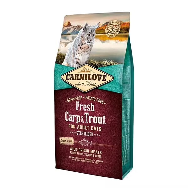 Carnilove Fresh Carp & Trout Sterilised For Adult Cats 6 kg