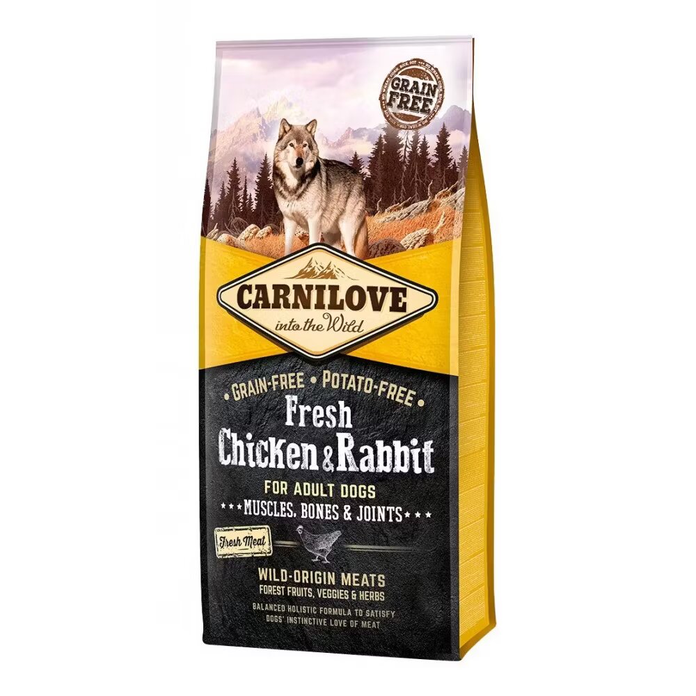 Carnilove Fresh Chicken & Rabbit Bones & Joints For Adult Dogs 12 kg