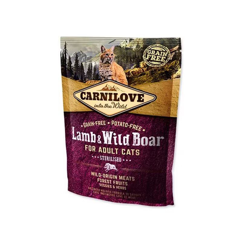 Carnilove Lamb and Wild Boar for Adult Cats Sterilised 400 g